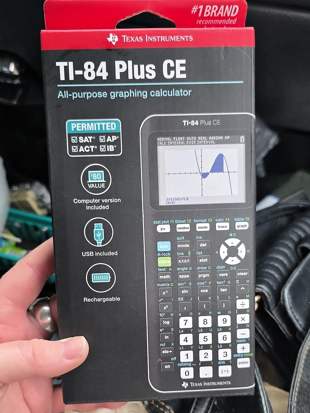 Texas Instruments TI-84 Plus CE Graphing Calculator Black & Red